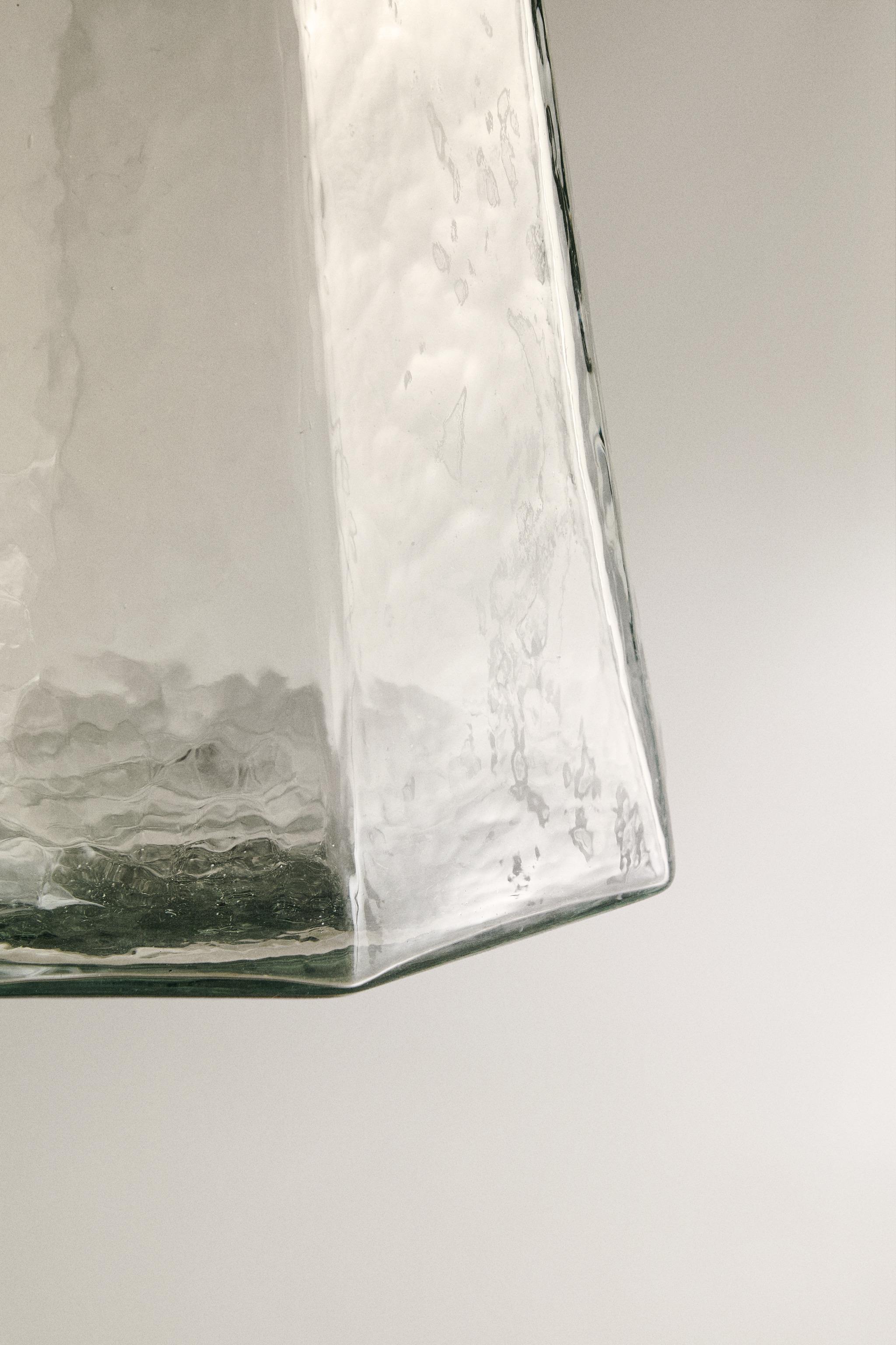 FACETED GLASS VASE